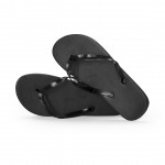 Chanclas impresas con tira en PVC color negro