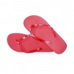 Chanclas con logo suela en EVA color rojo