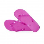 Chanclas con logo suela en EVA color fucsia