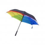 Paraguas reversible de arco iris color multicolor novena vista