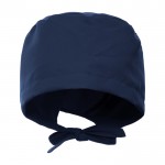 Gorro sanitario de poliéster con cintas ajustables 150 g/m2 color azul marino segunda vista