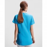 Casaca de poliéster y elastano de mujer en manga corta 170 g/m2 Roly Ferox color blanco quinta vista de uso