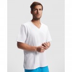Casaca de poliéster y elastano de manga corta 170 g/m2 Roly Ferox color blanco primera vista de uso