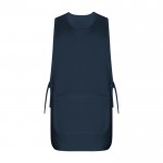 Casulla laboral unisex reversible con dos bolsillos 195 g/m2 Roly Arzak color azul marino segunda vista