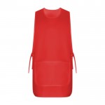 Casulla laboral unisex reversible con dos bolsillos 195 g/m2 Roly Arzak color rojo segunda vista