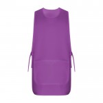 Casulla laboral unisex reversible con dos bolsillos 195 g/m2 Roly Arzak color violeta segunda vista