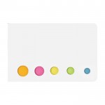 Notas adhesivas en 5 distintos colores con tapa de cartón color blanco primera vista