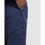Pantalón laboral con bolsillos de poliéster y algodón 245 g/m2 Roly Protect color azul marino vista detalle 2