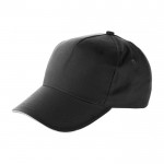 Gorras de publicidad 5 paneles en algodón y cierre de velcro ClearLine color negro primera vista