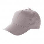 Gorras de publicidad 5 paneles en algodón y cierre de velcro ClearLine color gris primera vista