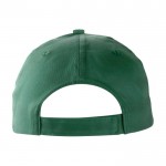 Gorras de publicidad 5 paneles en algodón y cierre de velcro ClearLine color verde segunda vista