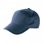 Gorras de publicidad 5 paneles en algodón y cierre de velcro ClearLine color azul marino primera vista