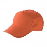 Gorras de publicidad 5 paneles en algodón y cierre de velcro ClearLine color naranja primera vista