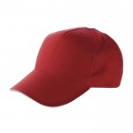 Gorras de publicidad 5 paneles en algodón y cierre de velcro ClearLine color rojo primera vista