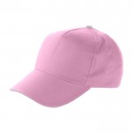 Gorras de publicidad 5 paneles en algodón y cierre de velcro ClearLine color rosa primera vista