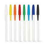 Bolígrafos personalizados de marca color azul claro vista productos