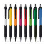 Moderno bolígrafo para empresas color verde claro vista productos