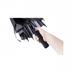 Paraguas de 8 paneles en poliéster 170T color negro quinta vista