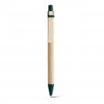 Bolígrafo de papel con clip de madera color verde