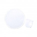 Frisbee de poliéster plegable con pequeña funda a juego color blanco primera vista