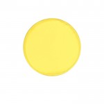 Frisbee de poliéster plegable con pequeña funda a juego color amarillo primera vista