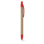 Bolígrafo de cartón barato para publicidad color rojo