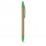Bolígrafo de cartón barato para publicidad color verde claro
