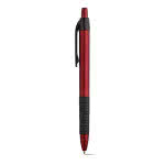 Colorido bolígrafo de acabado metalizado color rojo