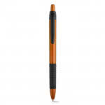 Colorido bolígrafo de acabado metalizado color naranja
