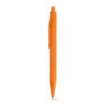Bolígrafos de publicidad de tacto suave color naranja