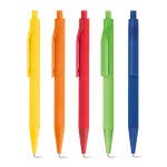 Bolígrafos de publicidad de tacto suave color verde claro vista productos