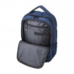 Mochila de poliéster para PC con bolsillos y asas acolchadas 15” color azul tercera vista