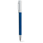 Bolígrafo promocional con efecto metal color azul