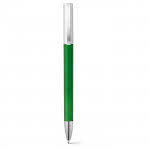 Bolígrafo promocional con efecto metal color verde