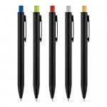 Bolígrafos de aluminio pulsador de color color dorado vista colores