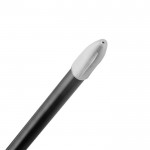 Bolígrafo de aluminio reciclado con goma de borrar sin tinta color negro cuarta vista