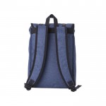 Mochila de poliéster acolchada color azul primera vista