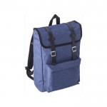 Mochila de poliéster acolchada color azul octava vista