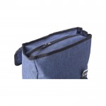 Mochila de poliéster acolchada color azul novena vista