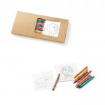 Caja con dibujos para colorear vista general