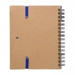 Libreta con varias notas adhesivas, regla y bolígrafo A6 hojas a rayas color azul primera vista