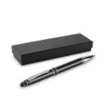Elegante bolígrafo corporativo con puntero color negro vista productos