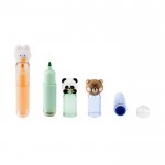 Juego de 3 bolígrafos de colores de animalitos con sello para niños varios colores