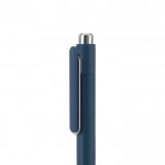 Bolígrafo de aluminio reciclado con clip innovador y tinta azul color azul sexta vista
