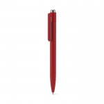 Bolígrafo de aluminio reciclado con clip innovador y tinta azul color rojo
