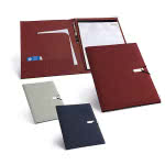 Portafolios para empresas con bloc de notas color gris vista productos