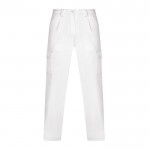 Pantalón largo laboral con elastano 250 g/m2 Roly Daily Stretch color blanco primera vista de uso