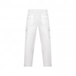 Pantalón largo laboral con elastano 250 g/m2 Roly Daily Stretch color blanco segunda vista