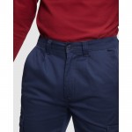 Pantalón largo laboral con elastano 250 g/m2 Roly Daily Stretch color camel vista detalle 1