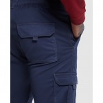 Pantalón largo laboral con elastano 250 g/m2 Roly Daily Stretch color camel vista detalle 2